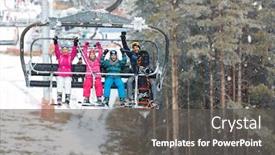  Presentation with parents - Beautiful PPT theme featuring climb up on ski terrain backdrop and a gray colored foreground