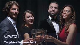  Presentation with patriotic we the people - Theme consisting of cheerful people celebrating a sucess background and a wine colored foreground