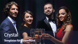  Presentation with for blind people - PPT layouts consisting of cheerful people celebrating a sucess background and a navy blue colored foreground