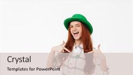  Presentation with white green - PPT theme enhanced with celebrating st patrick 's day background and a lemonade colored foreground