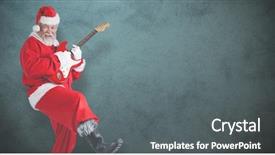  Presentation with guitar - Presentation enhanced with cheerful santa claus playing guitar background and a gray colored foreground