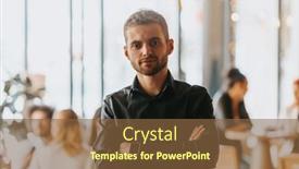  Presentation with self - PPT layouts with cheerful-self-confident-professional-businessman background and a tawny brown colored foreground