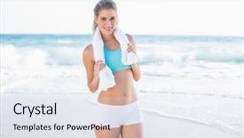  Presentation with sportswear - Colorful PPT layouts enhanced with professional winner business person standing backdrop and a lemonade colored foreground