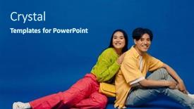  Presentation with cheerful - PPT layouts consisting of cheerful-young-asian-couple-wearing and a ocean colored foreground