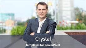  Presentation with cheerful - Presentation consisting of cheerful young businessman background and a tawny brown colored foreground