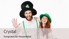  Presentation with cheerful - Slide set featuring celebrating st patrick 's day background and a lemonade colored foreground