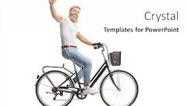  Presentation with cheerful - Beautiful slides featuring cheerful-young-hipster-guy backdrop and a white colored foreground