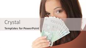  Presentation with cash - Slide deck consisting of cheerful young lady holding cash background and a lemonade colored foreground