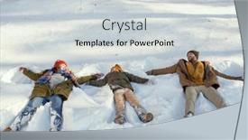  Presentation with snow day - Audience pleasing presentation design consisting of cheerful-young-man-his-wife backdrop and a light gray colored foreground