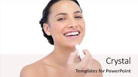  Presentation with lip balm - Colorful slide deck enhanced with natural model with lip balm backdrop and a lemonade colored foreground