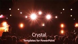  Presentation with concert - Slide set having cheering-crowd-at-concert background and a wine colored foreground