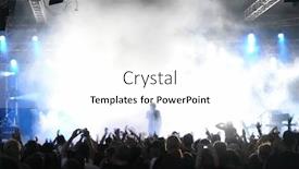  Presentation with concert - Slides featuring cheering-crowd-at-concert background and a white colored foreground