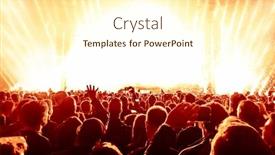  Presentation with crowd - Slide set consisting of youth club - cheering crowd at rock concert background and a cream colored foreground
