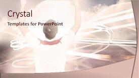  Presentation with football - Cool new slide deck with  backdrop and a  colored foreground