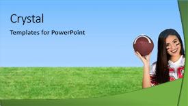  Presentation with tailgate - Theme having cheering for her favorite football background and a light blue colored foreground