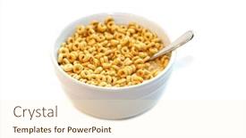  Presentation with breakfast cereal - Amazing presentation having cheerios-cereal-in-a-bowl backdrop and a cream colored foreground