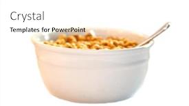  Presentation with breakfast cereal - Presentation theme consisting of cheerios-cereal-in-a-bowl background and a white colored foreground