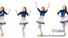  Presentation with history earth globe isolated white - Amazing theme having cheerleader isolated on the white backdrop and a white colored foreground