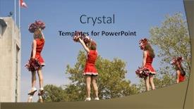  Presentation with rally - Presentation theme enhanced with cheerleader-mount-at-a-pep background and a light blue colored foreground