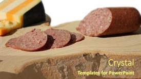  Presentation with cutting board - Amazing slides having cheese-and-crackers-exotic-cheeses backdrop and a coral colored foreground