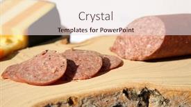  Presentation with cheese - Slide deck having cheese-and-crackers-exotic-cheeses background and a lemonade colored foreground