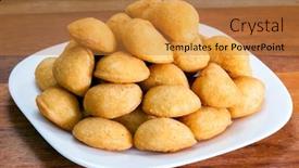  Presentation with meat - Cool new presentation theme with cheese-and-meat-angu-pastry backdrop and a gold colored foreground