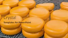 Presentation with cheese - Slide deck enhanced with cheese-at-traditional-cheese-market background and a gold colored foreground