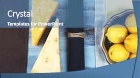  Presentation with lemons - Audience pleasing PPT theme consisting of cheese-black-spaghetti-and-lemons backdrop and a teal colored foreground
