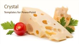  Presentation with white cheese - Cool new presentation with cheese block isolated on white backdrop and a cream colored foreground