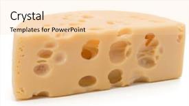  Presentation with white cheese - Colorful PPT layouts enhanced with cheese block isolated on white backdrop and a lemonade colored foreground