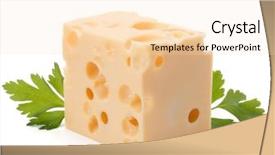  Presentation with white cheese - PPT theme enhanced with cheese block isolated on white background and a  colored foreground