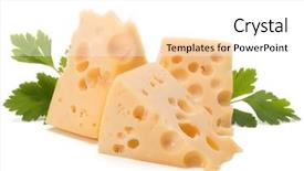  Presentation with white cheese - Colorful theme enhanced with cheese block isolated on white backdrop and a white colored foreground