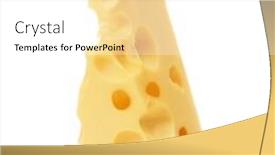  Presentation with white cheese - Cool new PPT theme with parts whole - cheese block isolated over white backdrop and a white colored foreground