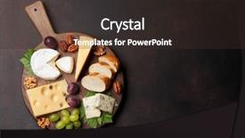  Presentation with wood board - Amazing theme having cheese board with grapes backdrop and a tawny brown colored foreground