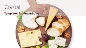  Presentation with wine cheese - Beautiful PPT layouts featuring cheese-board-with-grapes backdrop and a lemonade colored foreground