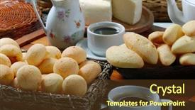  Presentation with cheese - PPT theme having cheese bread cheese and coffee background and a  colored foreground