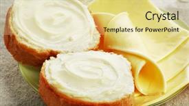  Presentation with dairy - Presentation theme with cheese butter - dairy produce foodstuffs shot background and a  colored foreground