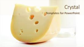  Presentation with dairy - Amazing theme having cheese butter - dairy produce foodstuffs shot backdrop and a  colored foreground