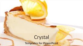 Presentation with cheesecake - Presentation enhanced with orange cheesecake background and a lemonade colored foreground