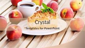  Presentation with cheesecake - Amazing slide set having  backdrop and a  colored foreground