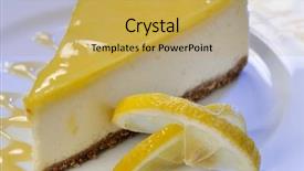  Presentation with cheesecake - Amazing presentation theme having slice of lemon cheesecake backdrop and a yellow colored foreground