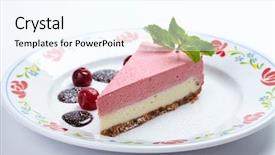  Presentation with cheesecake - Slides featuring tasty cheesecake with berries background and a cool aqua colored foreground