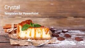  Presentation with powder - Amazing PPT theme having paper on wooden table backdrop and a coral colored foreground