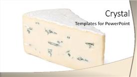  Presentation with white cheese - PPT theme featuring cheese-cambozola-on-a-white background and a white colored foreground