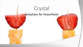  Presentation with white cheese - Theme with cheese-canapes-with-srawberry-isolated background and a white colored foreground