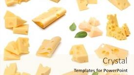  Presentation with white cheese - Beautiful slide deck featuring cheese collection isolated on white background set of different cheeses backdrop and a lemonade colored foreground