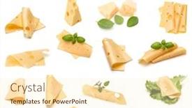  Presentation with white cheese - Cool new slides with cheese-collection-isolated-over-white backdrop and a cream colored foreground
