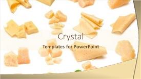  Presentation with white cheese - Colorful presentation design enhanced with cheese-collection-isolated-over-white backdrop and a cream colored foreground