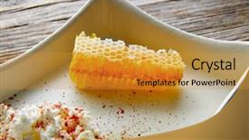  Presentation with honeycomb - Amazing slide deck having cheese curd with honey honeycomb backdrop and a  colored foreground