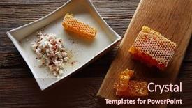  Presentation with honey bee honeycomb - Cool new slides with cheese curd with honey honeycomb backdrop and a  colored foreground
